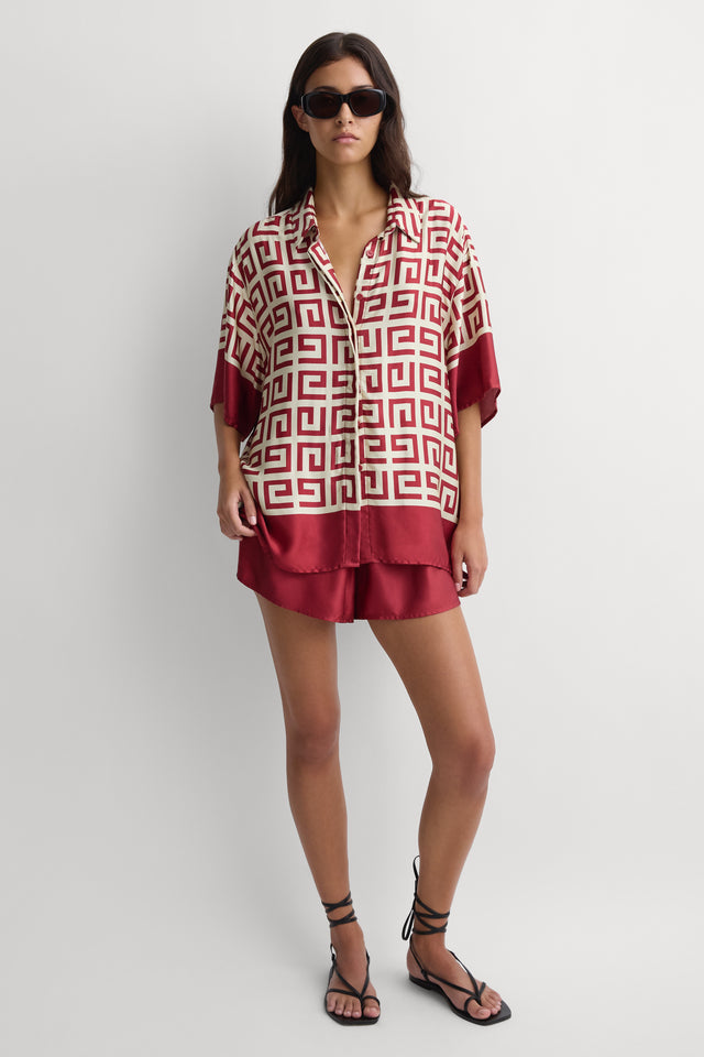 Suave Shirt Meander Cherry