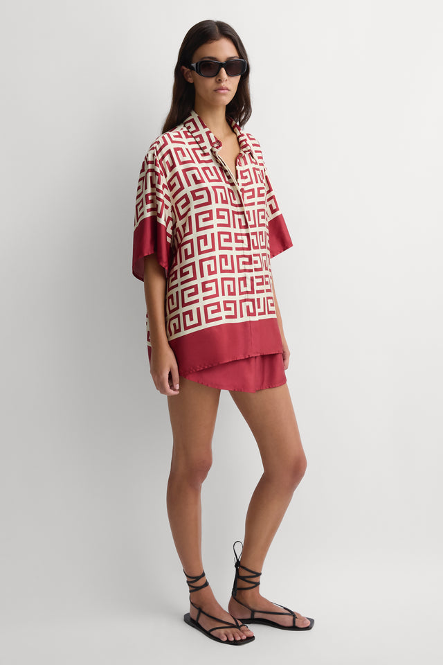 Suave Shirt Meander Cherry