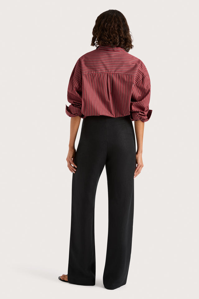 Freja Shirt Wine Stripe