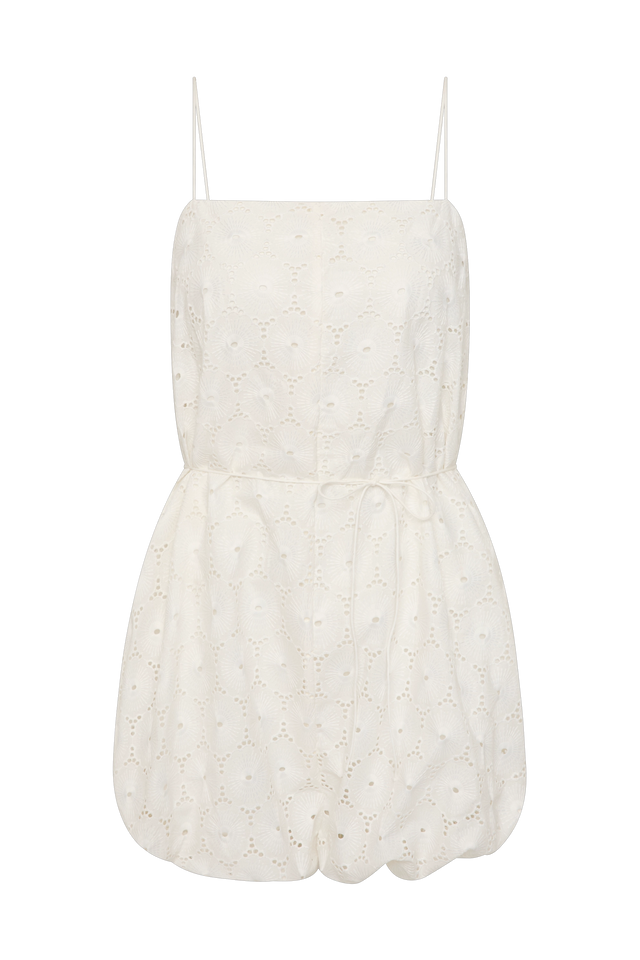 Rosella Playsuit Dolce Broderie White