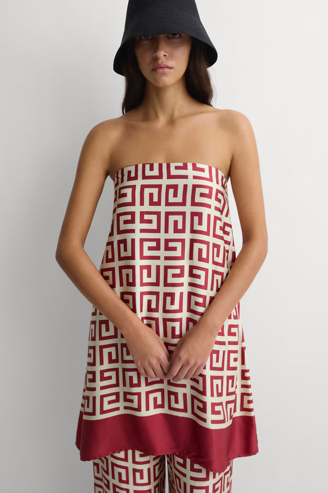 Esmie Tunic Top Meander Cherry