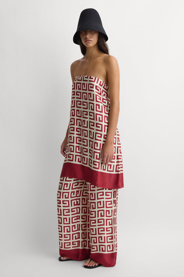 Esmie Tunic Top Meander Cherry