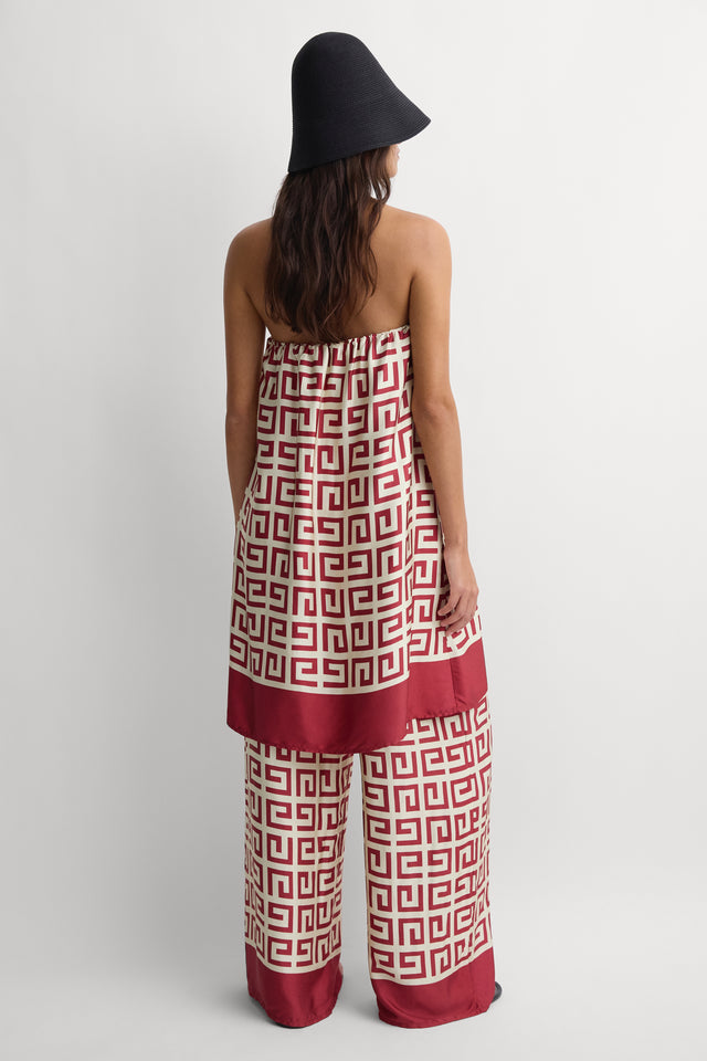 Esmie Tunic Top Meander Cherry