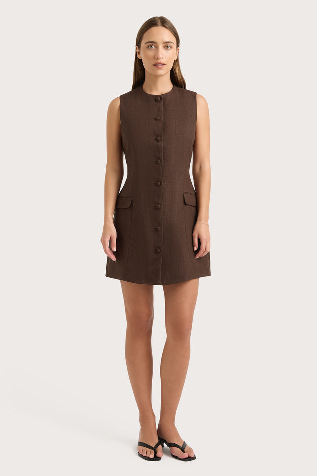 Jane Mini Dress Bistre