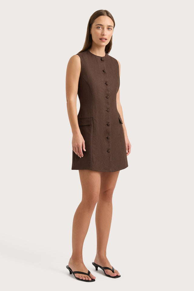 Jane Mini Dress Bistre