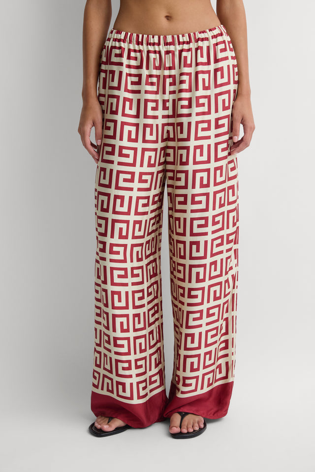 Jensen Pant Meander Cherry