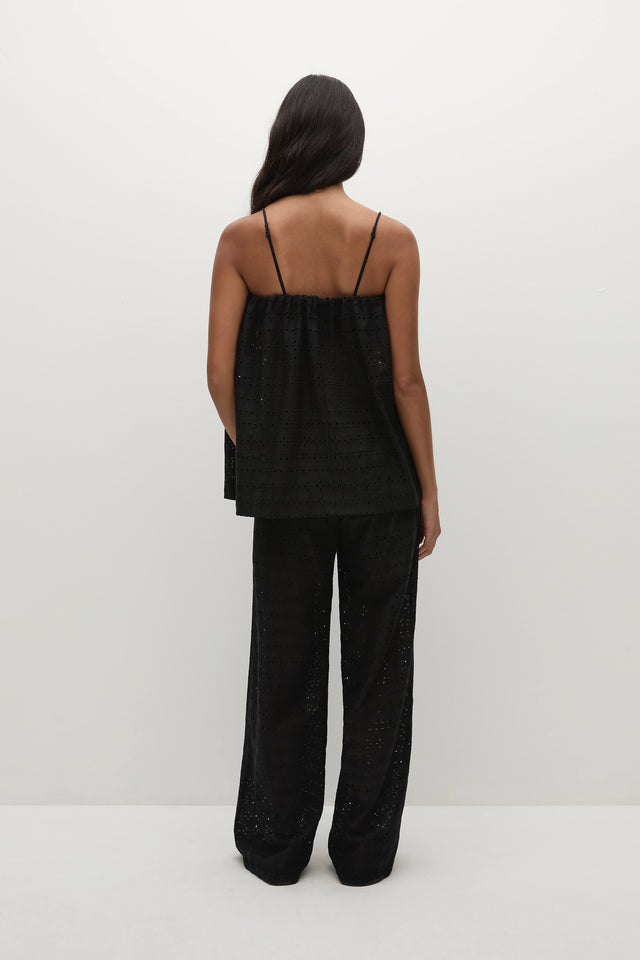 Navia Top Agnes Broderie Anglaise Black