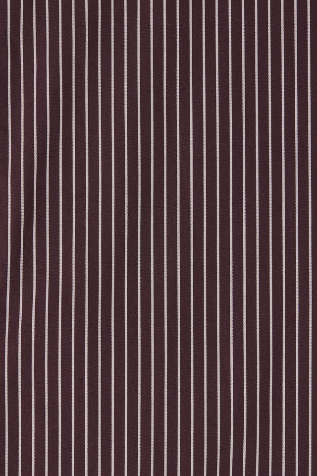 Pedrera Maxi Dress Rocio Pinstripe Chocolate Plum