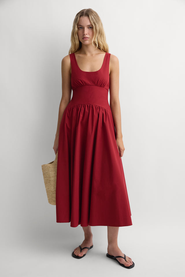 Atena Midi Dress Cherry