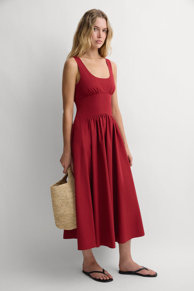 Atena Midi Dress Cherry