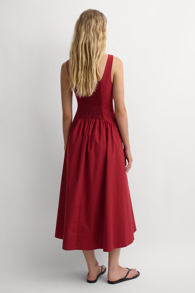 Atena Midi Dress Cherry