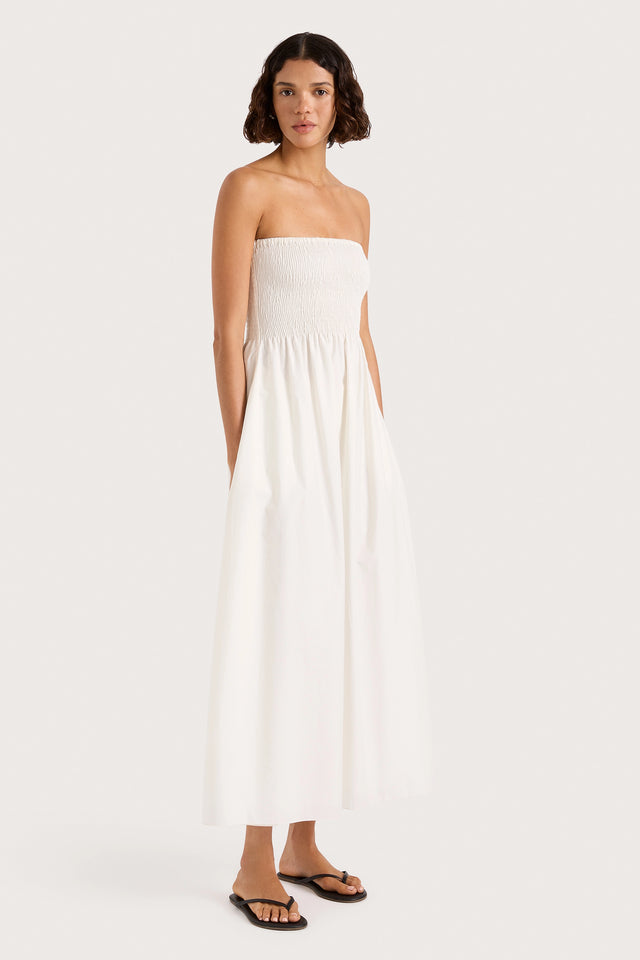 Jamie Midi Dress White