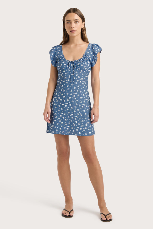 Milau Mini Dress Floral Blue