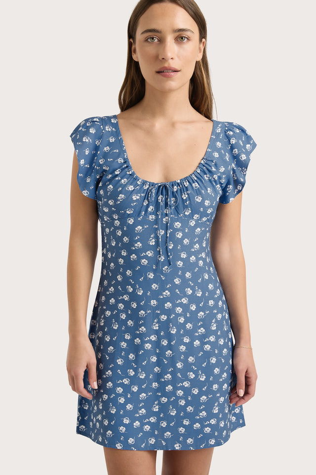 Milau Mini Dress Floral Blue