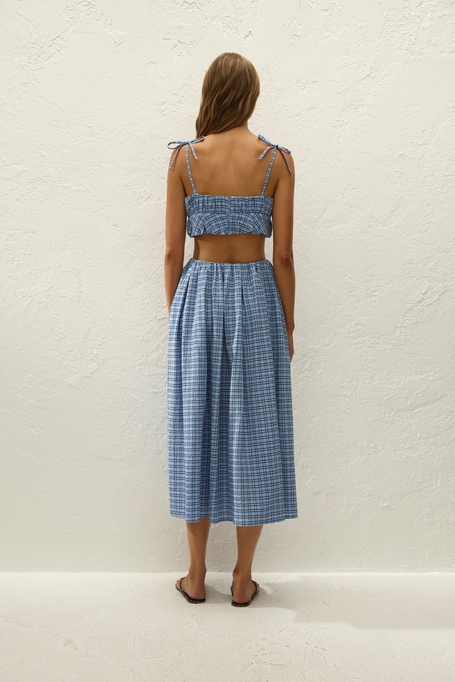 Pelea Top Vintage Blue Check