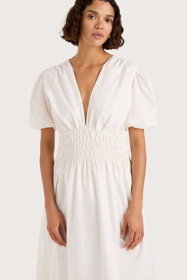 Grace Midi Dress White