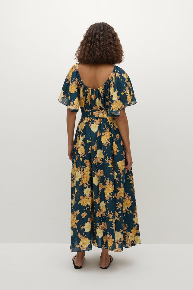 Belen Maxi Dress Nora Floral Navy