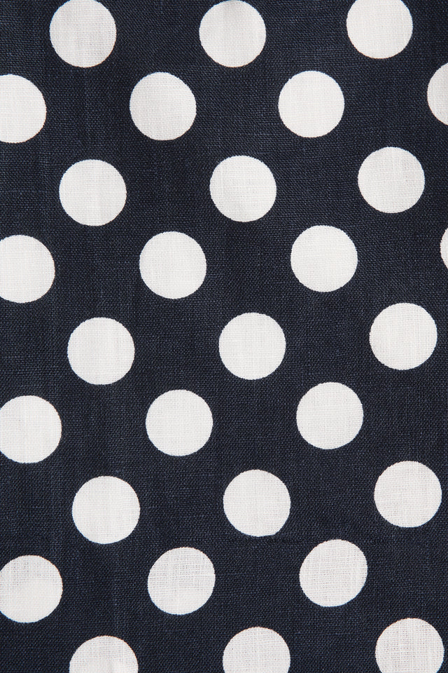 Lila Mini Short Vintage Navy White Dot