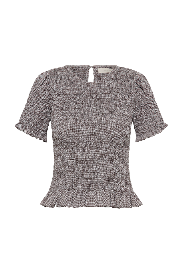 Edda Top Hanne Gingham Espresso