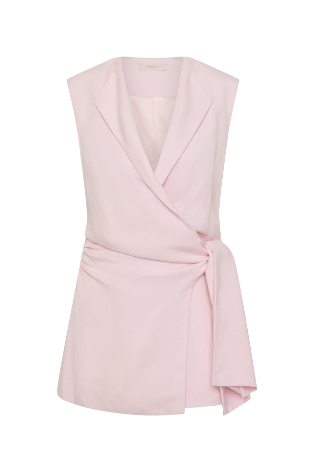 Jagger Wrap Vest Pale Pink