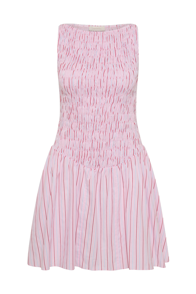 Martina Mini Dress Fiori Stripe Palazzo