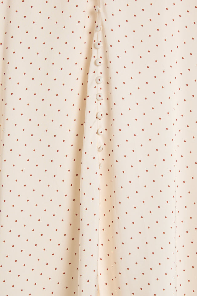 Verena Mini Dress Polka Dot Antique White Brick