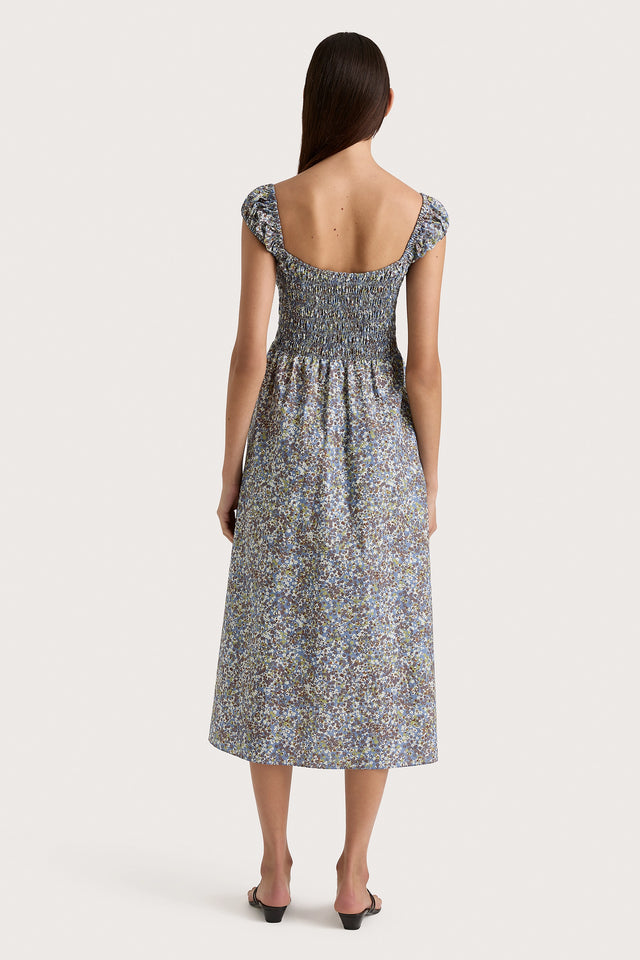 Lene Midi Dress Meander Blue