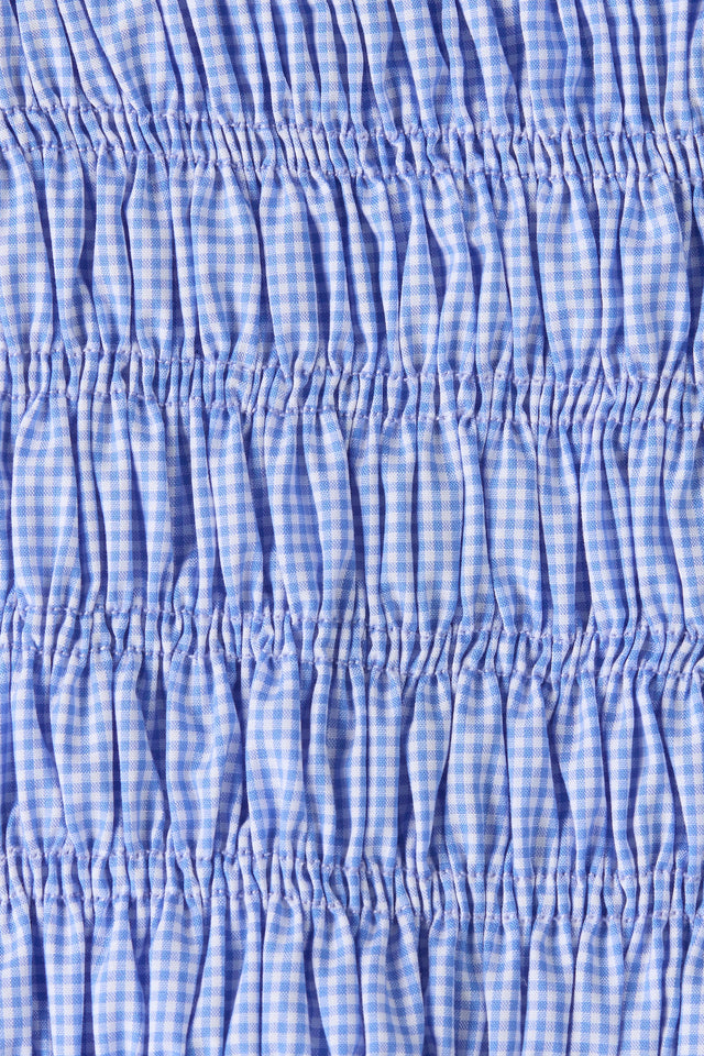 Eudora Top Micro Gingham Soft Blue