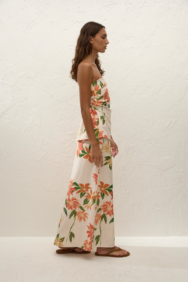 Eleanore Strapless Top Jardines Floral