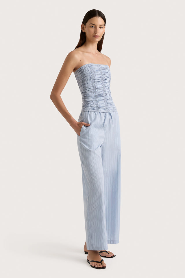 Freja Pant Blue Pinstripe