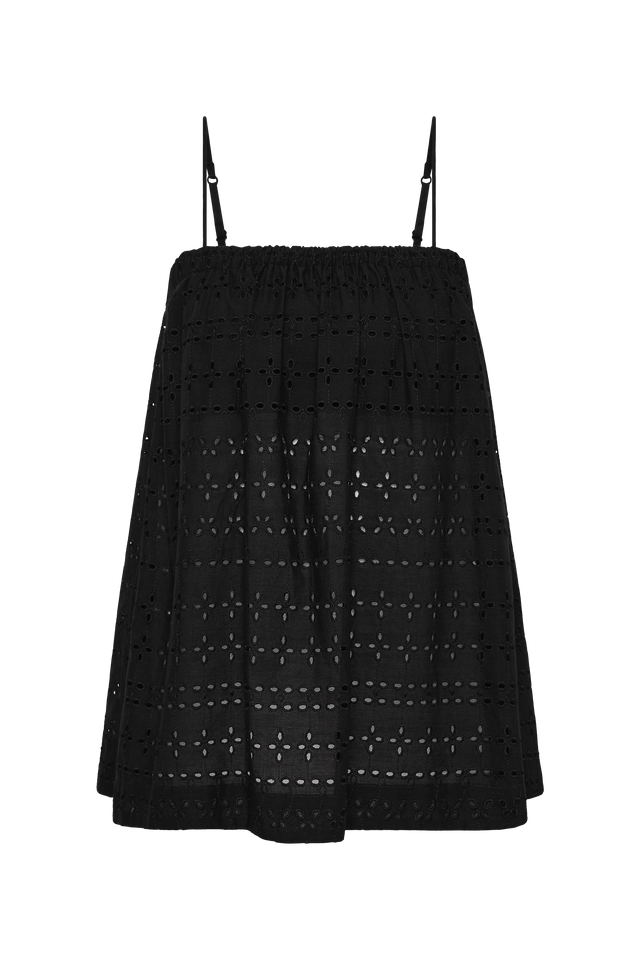 Navia Top Agnes Broderie Anglaise Black