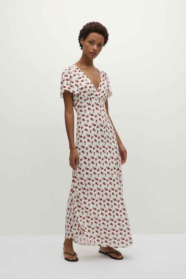 Boda Midi Dress Hazy Rose Deep Red