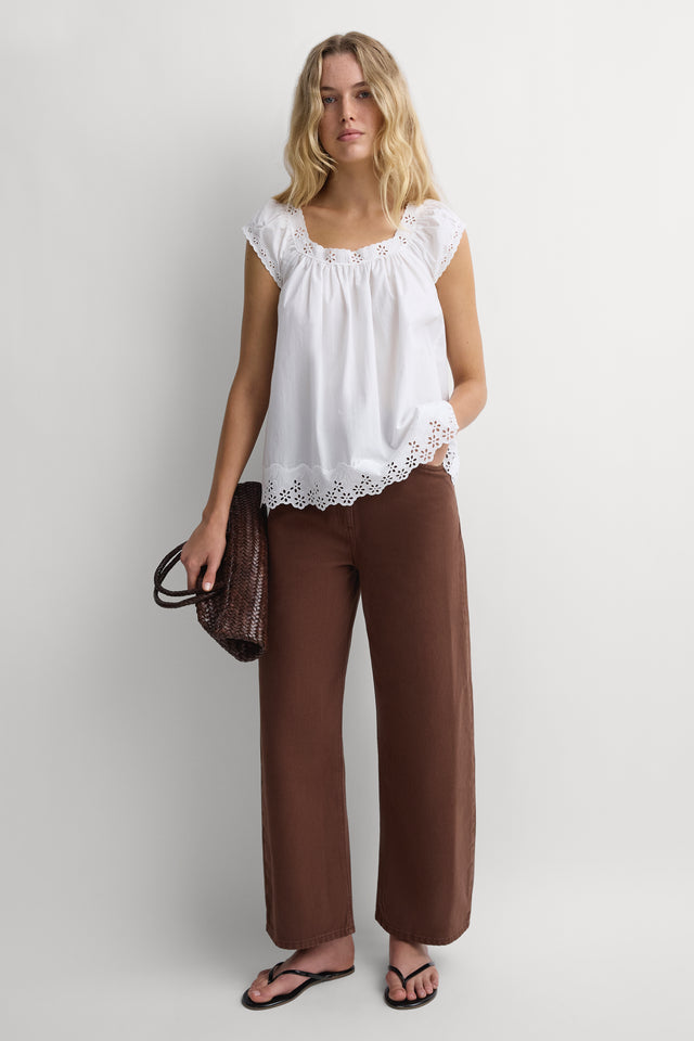 Elani Top Esperanza Lace Antique White