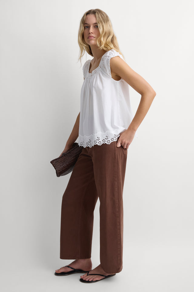Elani Top Esperanza Lace Antique White
