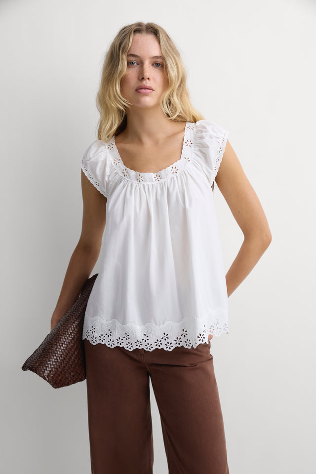 Elani Top Esperanza Lace Antique White