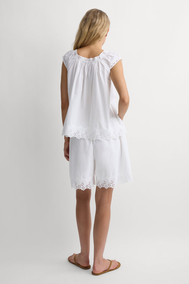 Avani Short Esperanza Lace Antique White