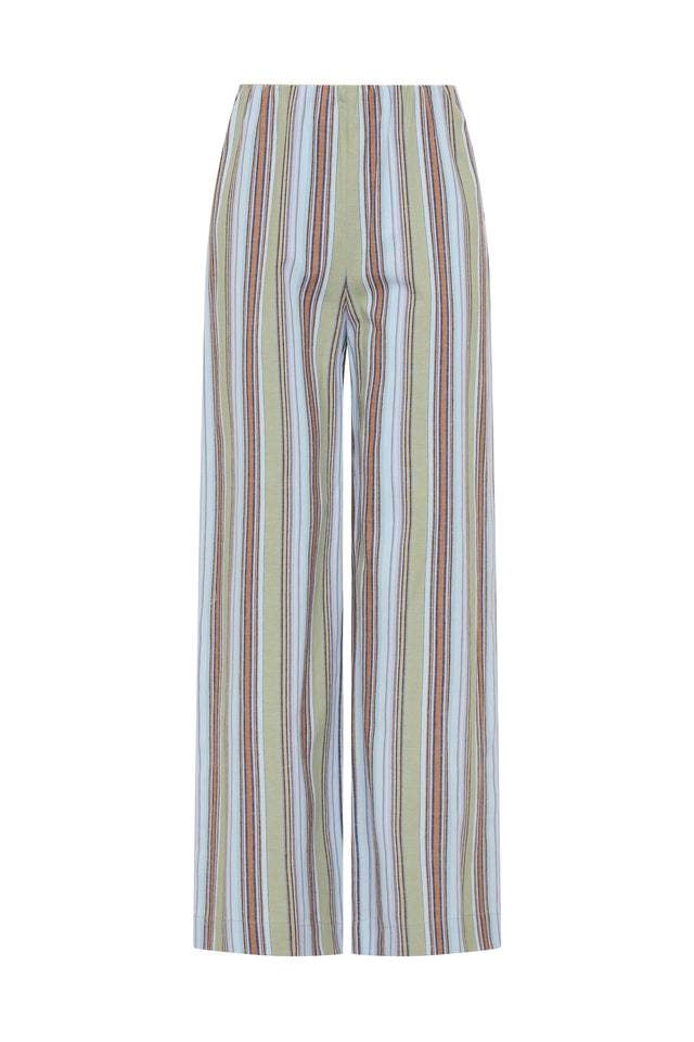 Lane Pant Agua Stripe Blue