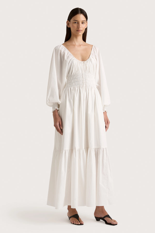 Fleur Maxi Dress White