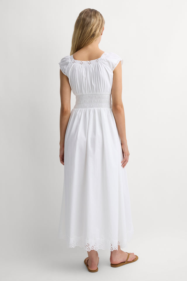 Leboni Midi Dress Esperanza Lace Antique White