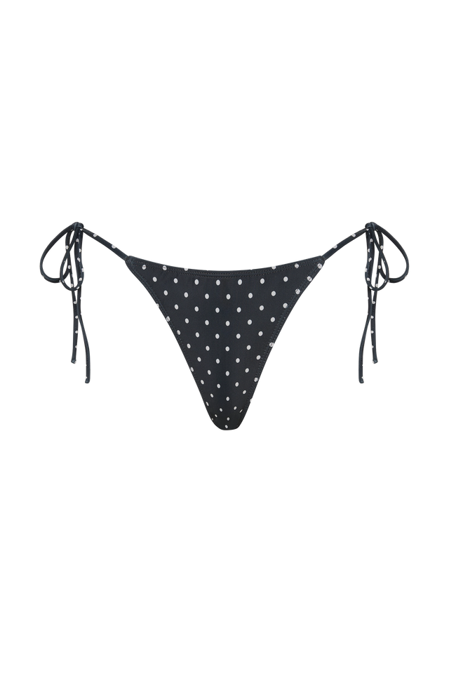Leo Bikini Bottom Lola Polka Dot Black Cream