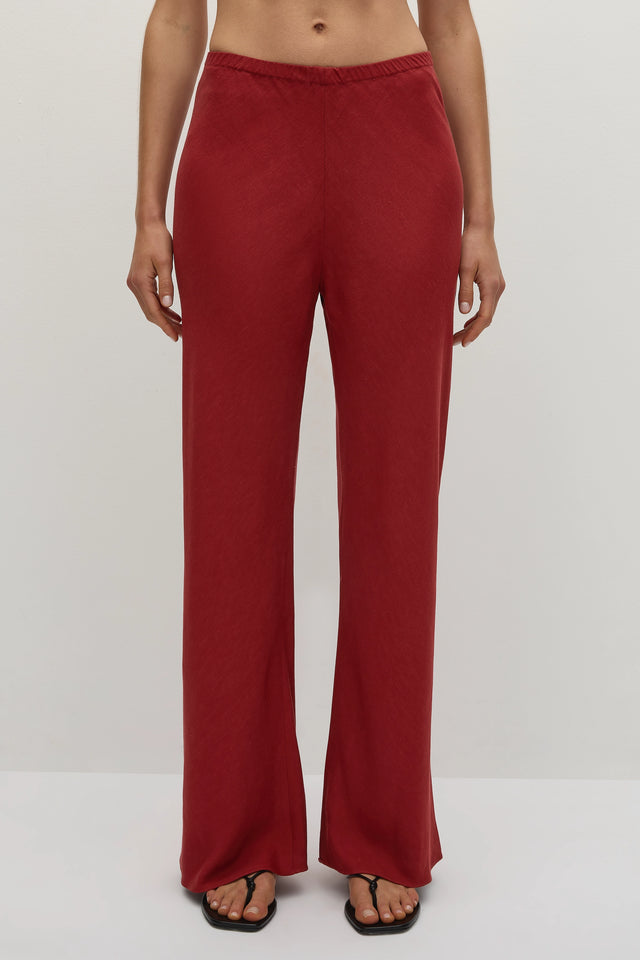 Florine Pant Deep Red