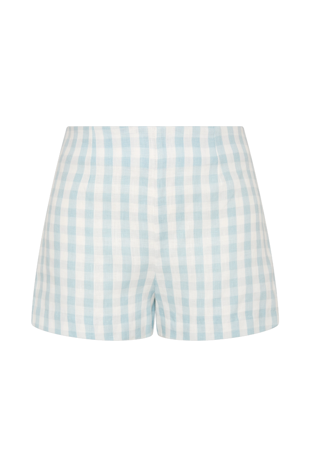 Lila Mini Short Gingham Sky Blue