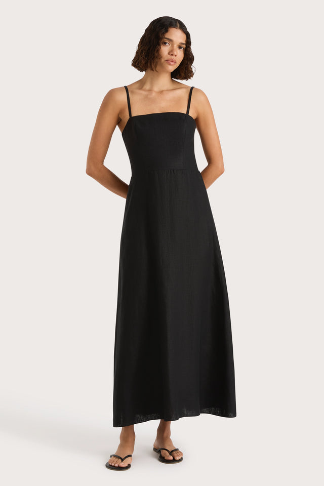 Valerie Midi Dress Black