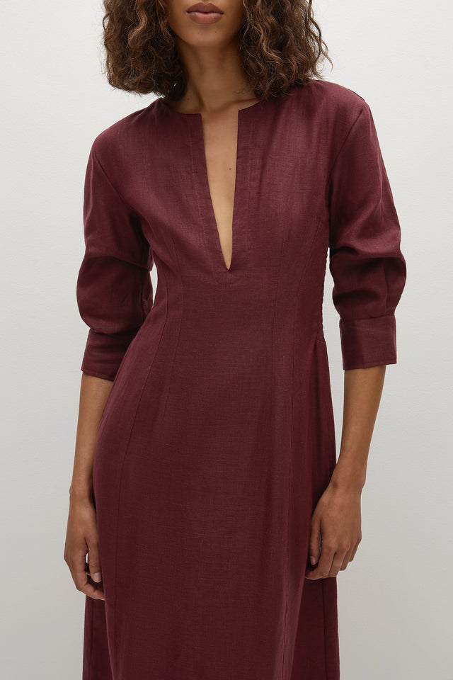 Asha Maxi Dress Bordeaux