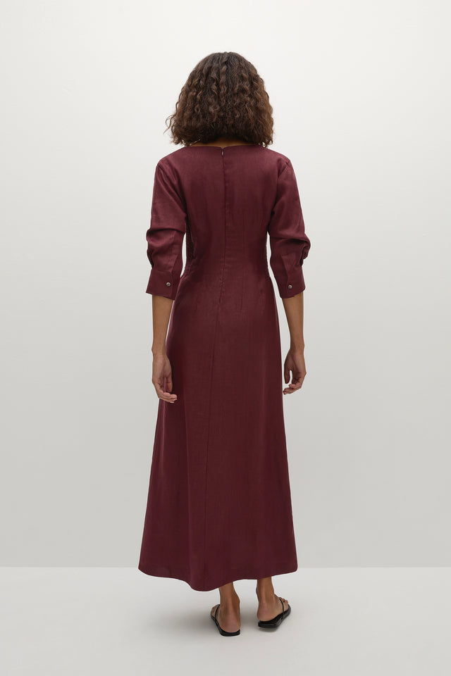 Asha Maxi Dress Bordeaux