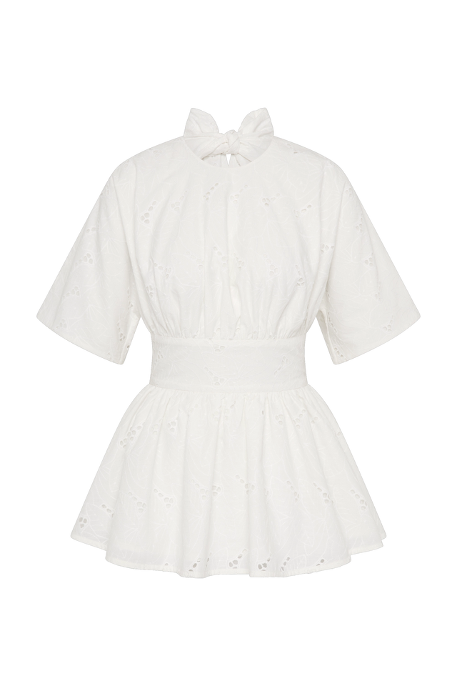 Vilde Top Birgitta Broderie Anglaise White
