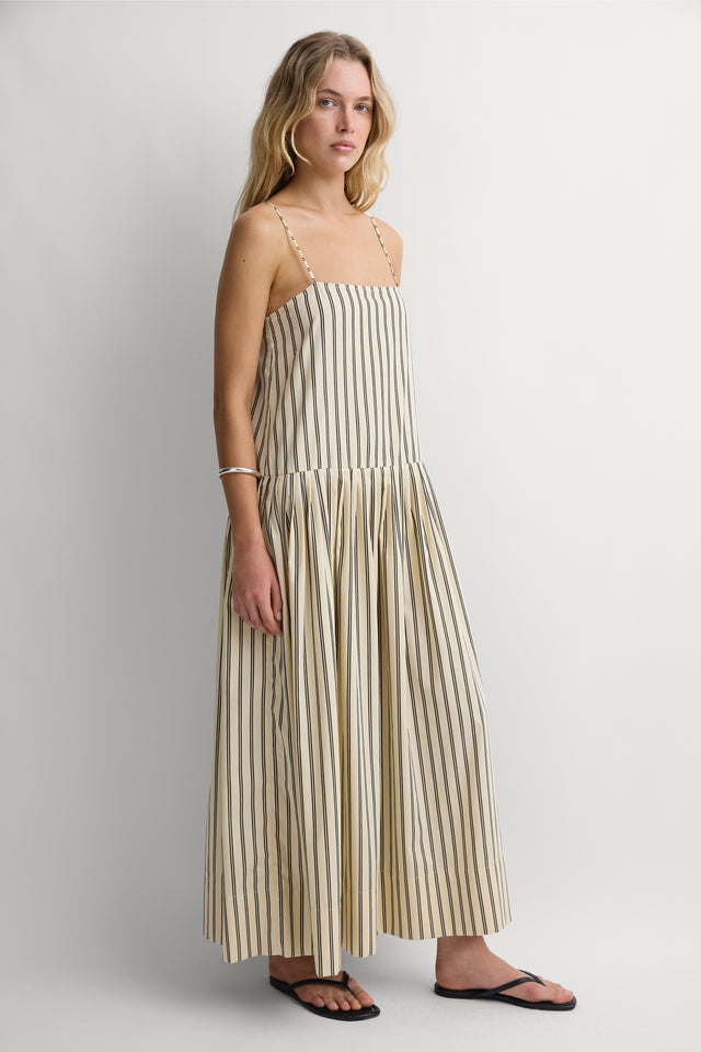 Alda Maxi Dress Bodega Stripe Sand