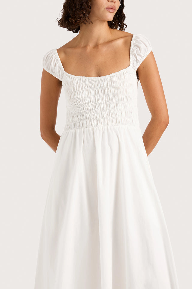 Lene Midi Dress White