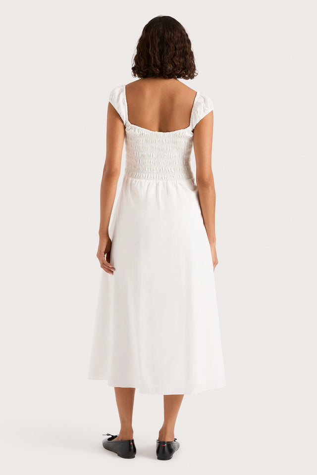 Lene Midi Dress White