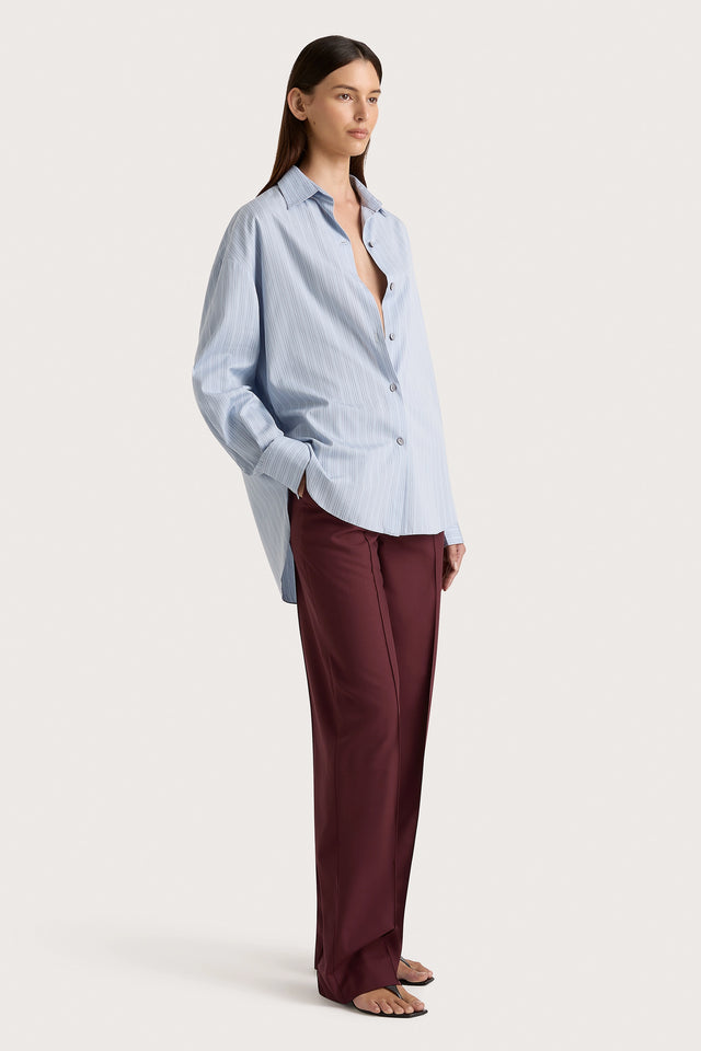 Freja Shirt Blue Pinstripe